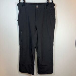 CB Softshell Fleece Lined Snow Pants Black Stretch Adjustable Outdoor Mens Large